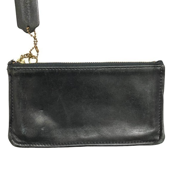 Coach vintage black leather slim case